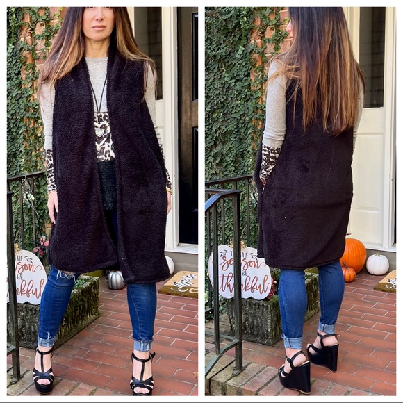 ShopEvelynne Jackets & Coats Fabulous And Chic Cozy Fuzzy Vest